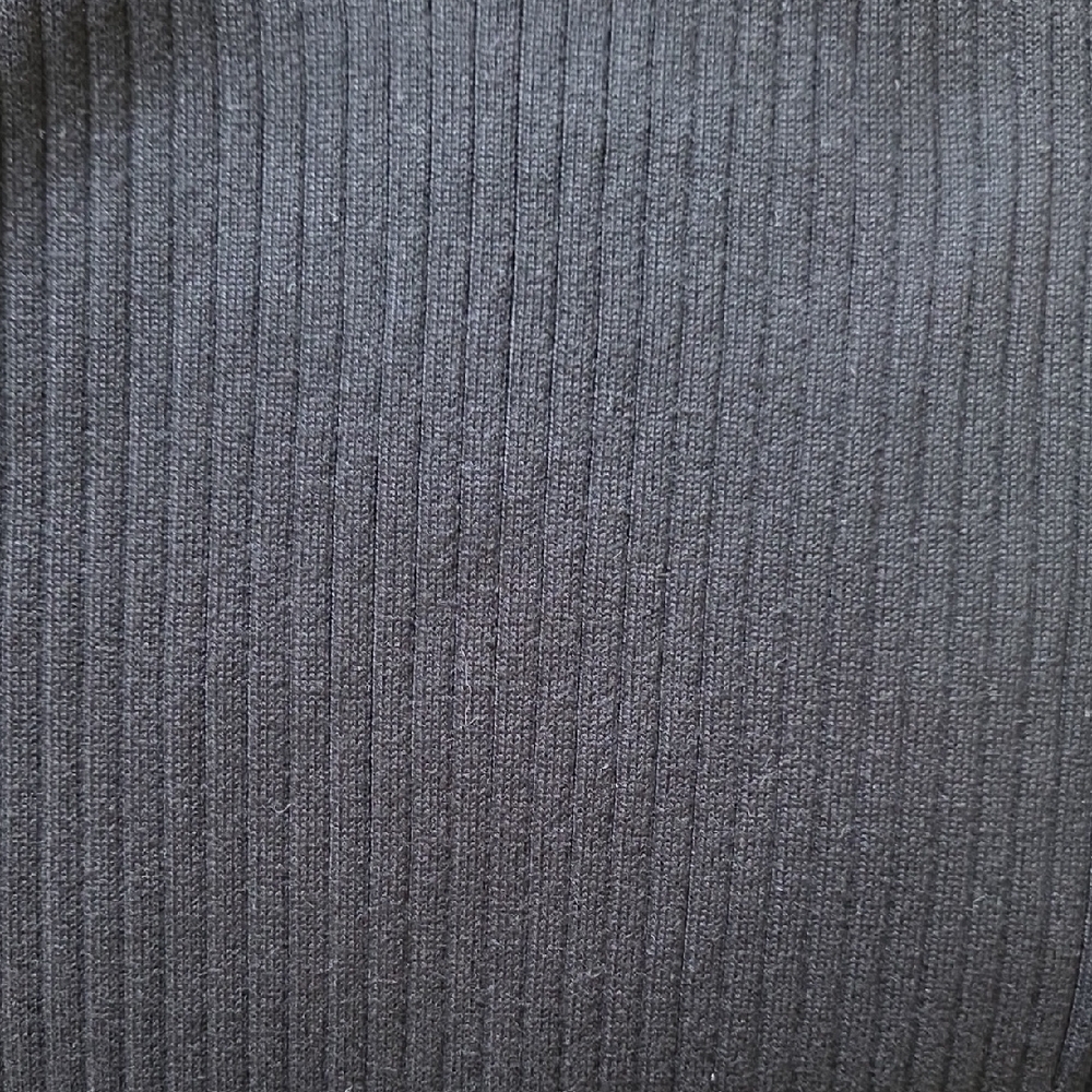 Good American Black Ribbed Knit Midi Dress with Ties - Size 2 (Medium) - Picture 4 of 8